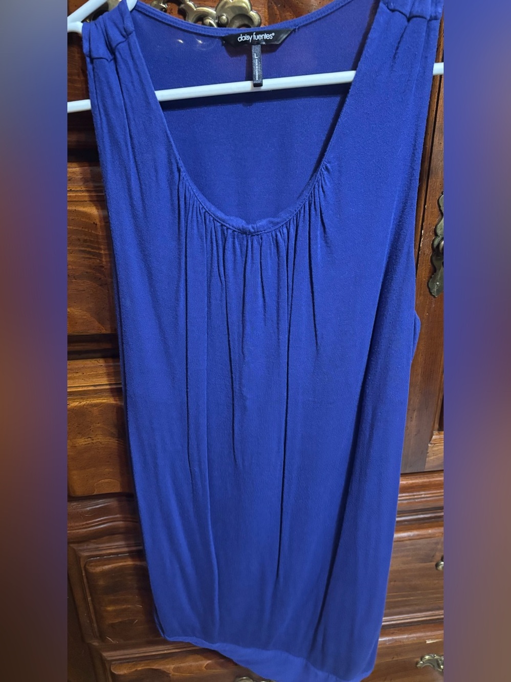 Daisy Fuentes Sleeveless Scoop Neck Tunic - Royal Blue